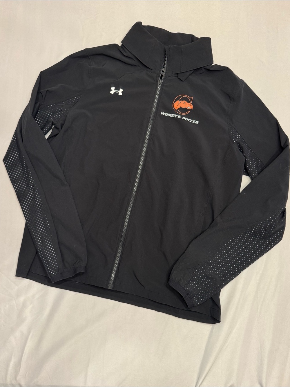 Campbell UniversityUnder Armour Black Women's Soccer Full-Zip Rain Jacket